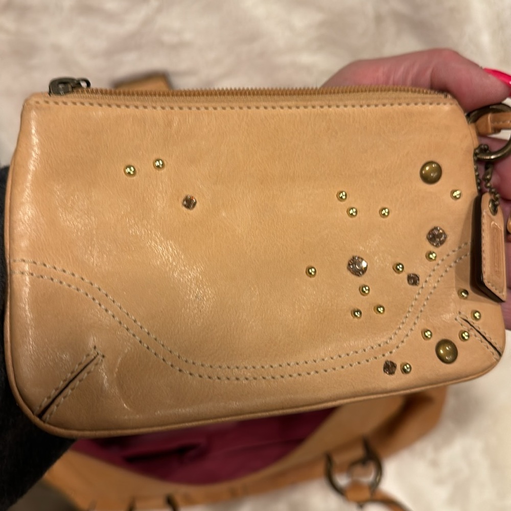 Rare Vintage COACH soho with Swarovski crystals and studs satchel style handbag - Picture 11 of 14